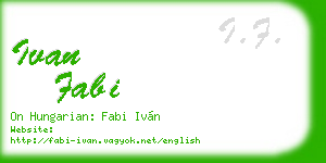 ivan fabi business card